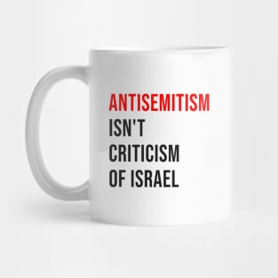 Antisemitism Is Not Criticism of Israel Mug